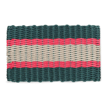 Lobster Rope Doormats, Outdoor Door Mats, Wicked Good Door Mats Made in Maine, Christmas Green & Red
